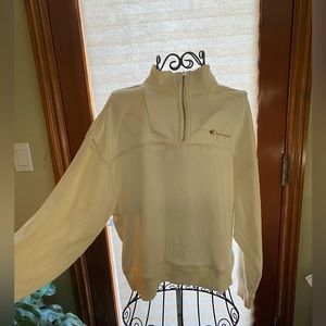 Champion Quarter Zip White Sweatshirt